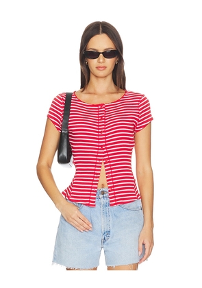 Free People Most Wanted Striped Cardigan in Red. Size XS. Also in S, M, L.