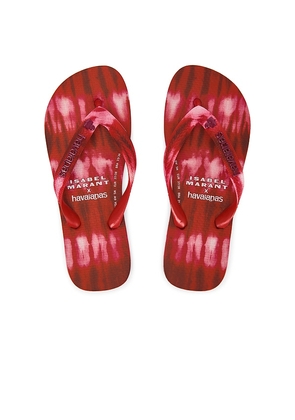 Havaianas x Isabel Marant Top Ikat Flip Flop in Red. Size 35. Also in 41.