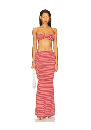 MORE TO COME Marcela Skirt Set in Red. Size XXS. Also in XS, S, M, L, XL.