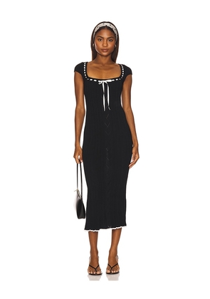 LPA Jonna Midi Dress in Black. Size XS. Also in XXS, S, M, L, XL.