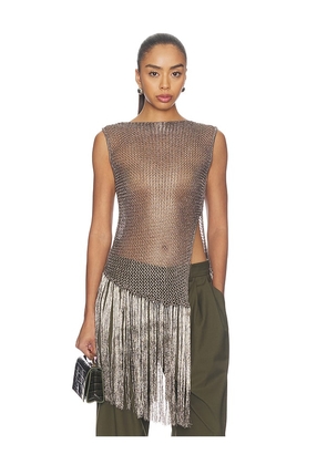 Lapointe Metallic Asymmetric Top in Metallic. Size S. Also in M.