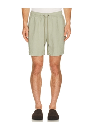 onia Air Linen Pull On Short 6 in Green. Size S. Also in M, L, XL/1X.