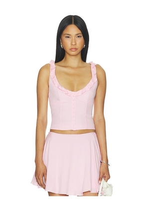 MAJORELLE Celia Top in Pink. Size XXS. Also in XS, S, M, L, XL.