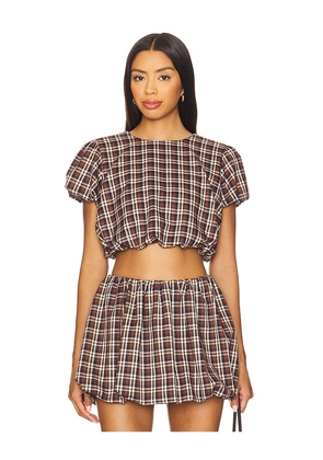 Show Me Your Mumu Highland Crop Top in Brown. Size S. Also in XS, M, L, XL.