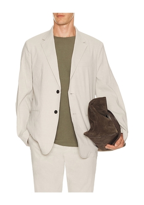 Theory Standard Blazer in Good Linen in Grey. Size 38. Also in 40, 42, 44, 46, 48.