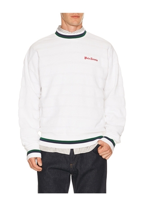 Polo Ralph Lauren Bar Stripe Polo Tennis Pullover in White. Size M. Also in L, XL/1X, XXL/2X.