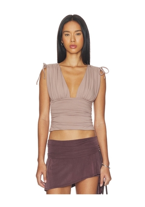 Tiger Mist Halona Top in Brown. Size S. Also in M, XXS, XS, L.