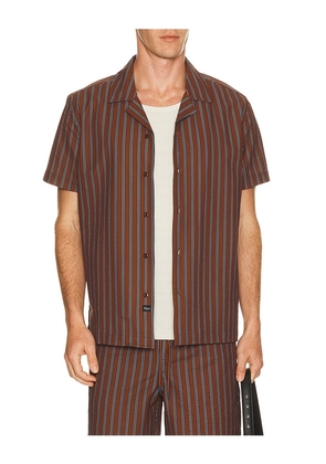 Rails Amalfi Short Sleeve Shirt in Brown. Size S. Also in M, L, XL/1X.