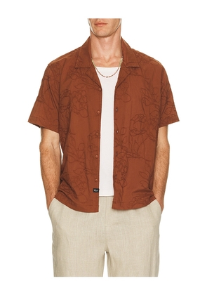 Rails Tyler Short Sleeve Shirt in Brown. Size S. Also in M, L, XL/1X.