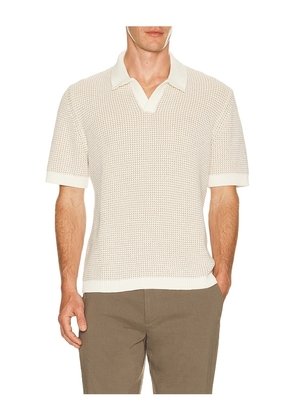 Rails Pearson Knitted Polo in Cream. Size S. Also in M, L, XL/1X.