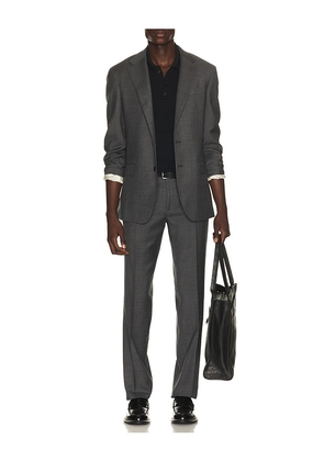 Polo Ralph Lauren 2-buton Single Breasted Sharkskin 2-piece Suit in Grey. Size 40. Also in 42.