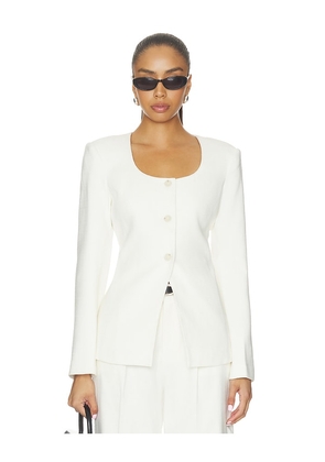 PAIGE Edina Blazer in Ivory. Size 00. Also in 0, 10, 12, 14, 2, 4, 6, 8.