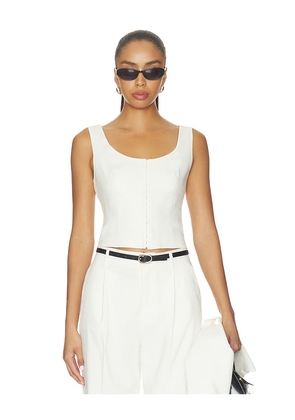 PAIGE Carra Top in Ivory. Size 00. Also in 0, 10, 14, 2, 4, 6, 8.