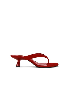 SIMONMILLER Suede Beep Thong in Red. Size 36. Also in 37, 38, 40.