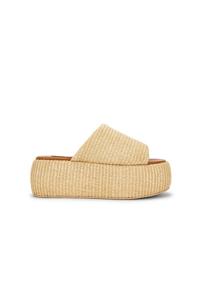 SIMONMILLER Raffia Cloudy Platform in Nude. Size 36. Also in 37, 38, 39, 40.
