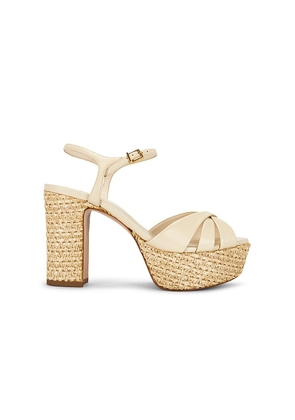 Schutz Keefa Raffia Platform Sandal in Beige. Size 5. Also in 5.5, 6, 6.5, 7, 7.5, 8, 8.5, 9, 9.5, 10.