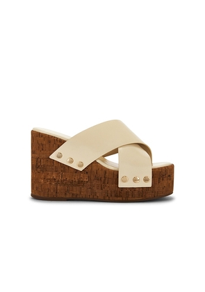 Schutz Serena Wedge Sandal in Beige. Size 5. Also in 5.5, 6.5, 7, 7.5, 8, 8.5, 9, 9.5, 10, 11.
