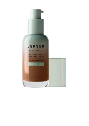 VERSED Skin Solution Multi-Serum Skin Tint SPF 40 in Brown.