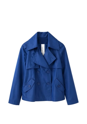 CHIARULLI double-breasted cropped trench coat - Blue