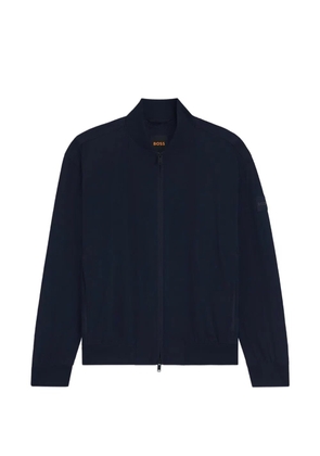 BOSS logo-patch bomber jacket - Blue