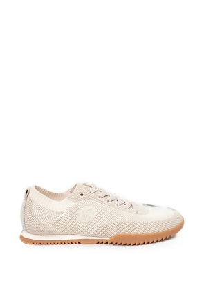 BOSS logo-embroidered knit sneakers - Neutrals