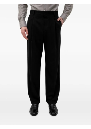 HUGO pleated straight-leg trousers - Black