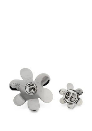 Marni crystal-embellished asymmetric pins - Silver