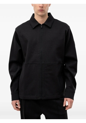 BOSS zip-up long-sleeve shirt - Black