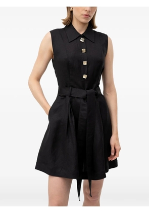 HUGO belted sleeveless mini dress - Black