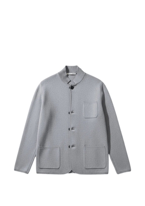 Maurizio Baldassari ribbed-trim patch-pocket jacket - Grey