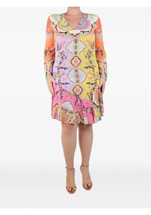 Etro Pre-Owned Paisley floral-print dress - Orange