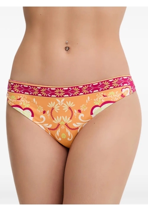 TWINSET Brazilian floral-print bikini bottoms - Orange