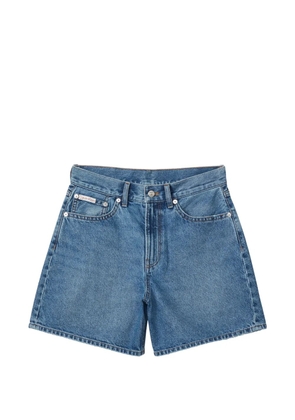 Calvin Klein logo-patch denim shorts - Blue