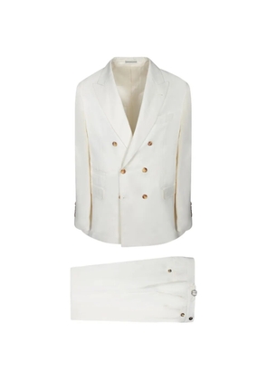 Brunello Cucinelli peaked-lapel double-breasted suit - White