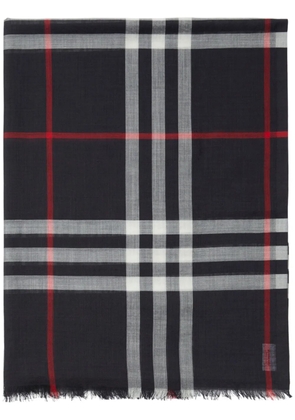 Burberry check wool-silk scarf - Black