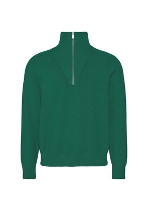 Calvin Klein quarter-zip ribbed-trim sweater - Green