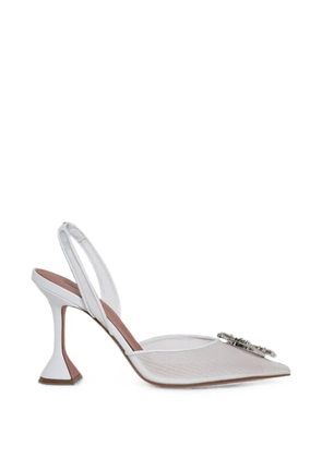 Amina Muaddi Begum crystal-embellished pumps - White