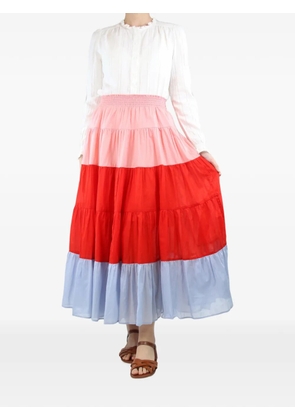 Katharine Kidd maxi colour-block tiered skirt