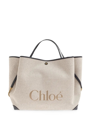 Chloé large Clover tote bag - Neutrals