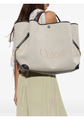 Chloé large Clover tote bag - Neutrals