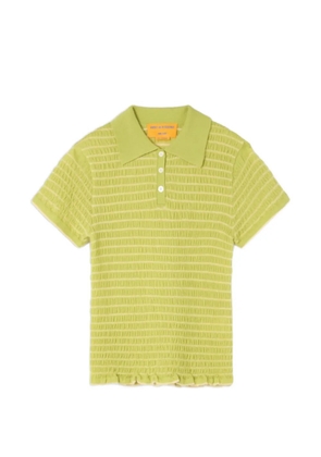 Guest In Residence Smocked Shrunken polo shirt - Green