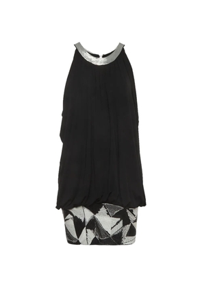 Fendi Pre-Owned sequined-draped mini dress - Black