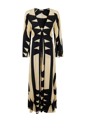 Volantis silk midi dress - Neutrals