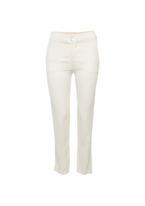 Chloé Pre-Owned skinny-fit crepe trousers - White