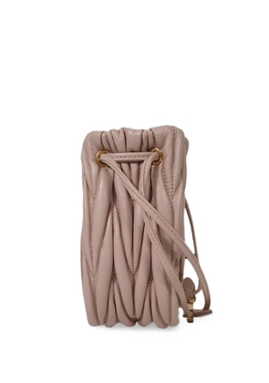 Miu Miu Pre-Owned Matelassé bucket bag - Pink