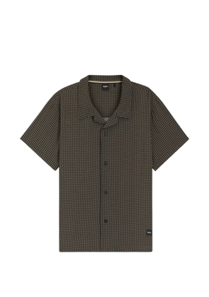 BOSS geometric-print short-sleeve shirt - Brown