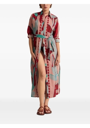 mare di latte midi Murando abstract-print shirt dress - Neutrals