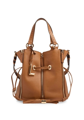 Lancel medium Premier Flirt leather-tassel bucket bag - Brown