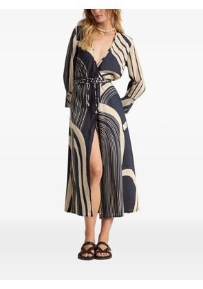 mare di latte midi Lise graphic-print dress - Blue