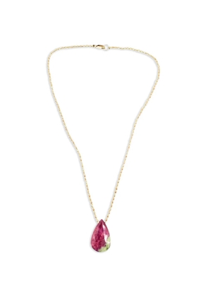 Madison ruby zoisite teardrop necklace - Gold